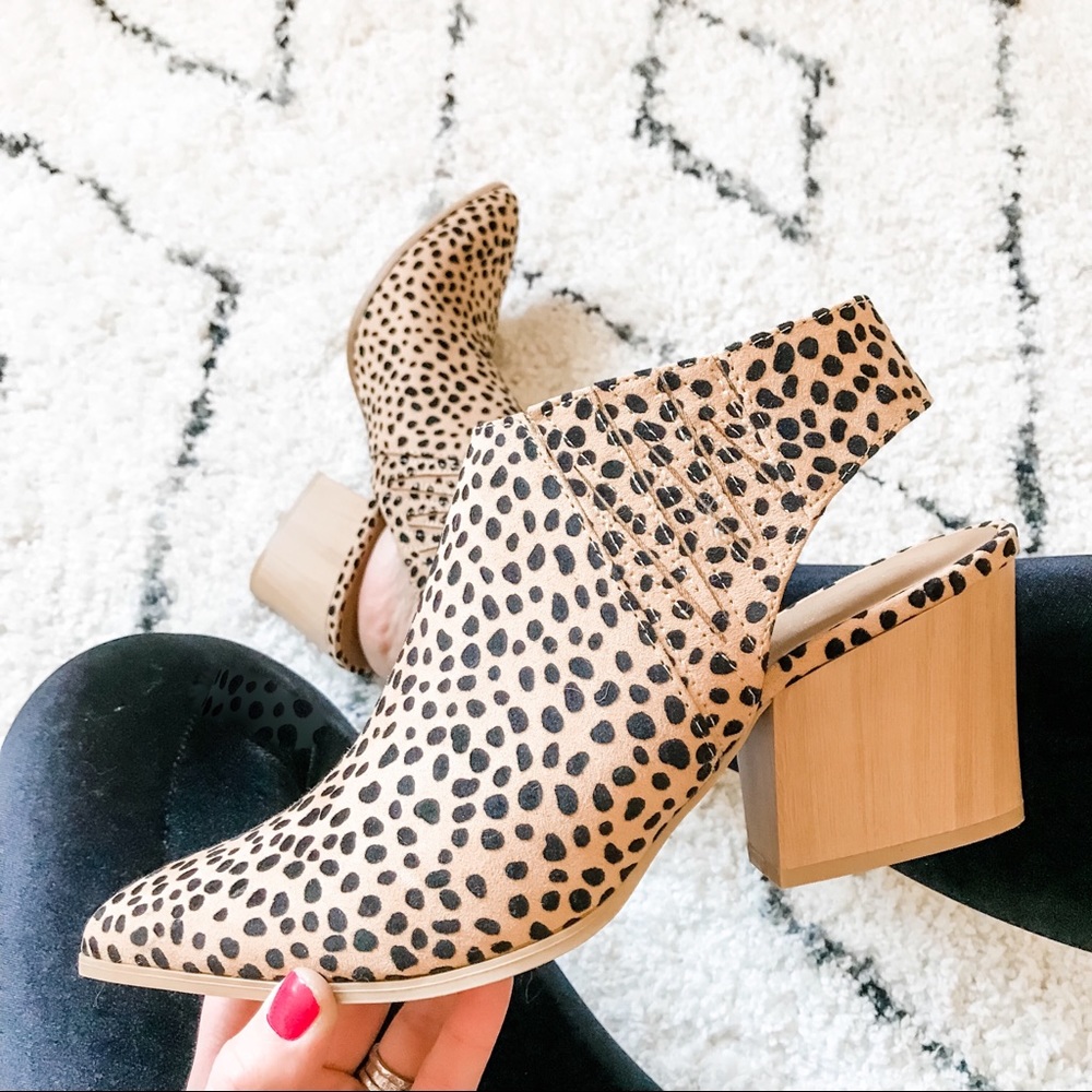 /ALYSE/ 5⭐️ Cheetah Slingback Cutout Booties - Picture 3 of 8